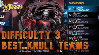 Difficulty 3 Best Knull Teams  Marvel Strike Force [upl. by Maril246]