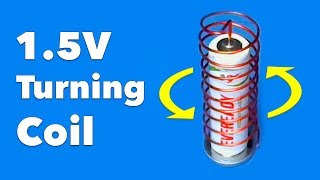 How to Make Turning Coil Using 15V Battery Homopolar motor [upl. by Wallack488]