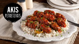 Greek meatballs  Soutzoukakia  Akis Petretzikis [upl. by Belloir46]