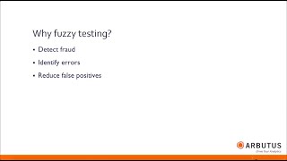 Arbutus Analytics  Simplify Your Fuzzy Duplicate Testing [upl. by Edals]