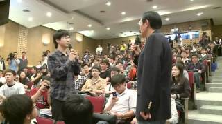 20110415馬英九總統與台灣科技大學同學互動 [upl. by Rycca]