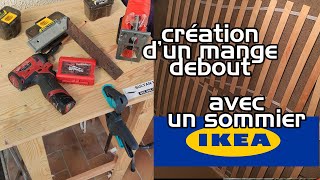 création dun mangedebout avec un vieux sommier Ikea [upl. by Nwahsad923]