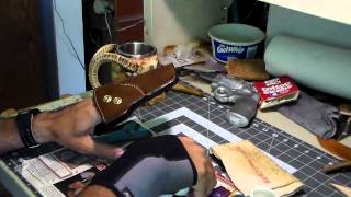 Part 1010 Applying the Final Finish to a Hand Crafted Leather Holster [upl. by Sower]