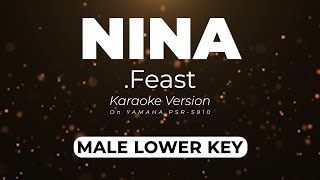 Nina  Feast Male Lower Key  Karaoke Minus One Yamaha S910 Version [upl. by Dori]