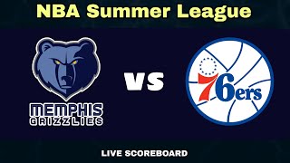 Philadelphia 76ers vs Memphis Grizzlies  NBA Summer League Live Scoreboard [upl. by Adirem]