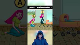 Qui est la mère du bébé  👶quiz heroquiz animation enigmes shorts tiktok humour devinette [upl. by Nosaes]