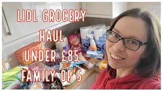 Budget Lidl Grocery Haul  Family of 5  Meal Plan  Mummy of 3 [upl. by Serafina]