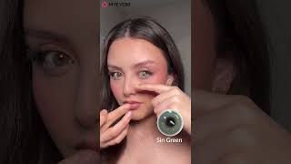 🕶️Cool and Chic Colored Contacts for Every Fashionista MYEYEBB Review colorcontactlenses makeup [upl. by Trudey]