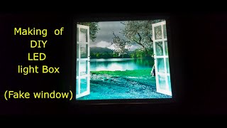 DIY LED light boxFalse window making tutorial [upl. by Hi908]