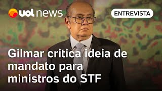 Gilmar Mendes critica ideia de mandato para ministros do STF Esforço retórico [upl. by Kopple]