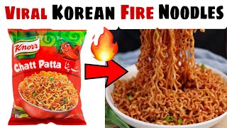 Viral korean noodles Recipe Spicy fire noodles at home🔥 korean style maggi noodles banane ka tarika [upl. by Clo]