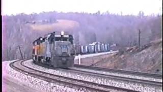 CSX GP30 is in notch 8 and is clawing its way at Keystone PA 1281990 [upl. by Jones224]