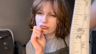 asmr mumbling and measuring 📝 examining you with inaudible  unintelligible whispers [upl. by Telford]