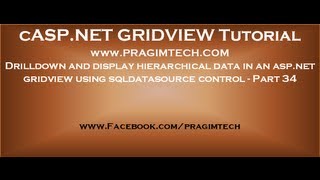 Drilldown and display hierarchical data in an aspnet gridview using sqldatasource control  Part 34 [upl. by Cathi]