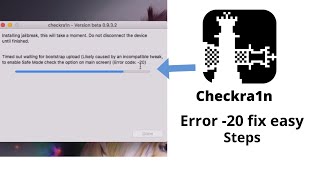 How to Fix Checkra1n Error code 20 [upl. by Rosecan541]