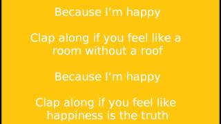 Pharrell Williams Happy Lyrics [upl. by Noslien]