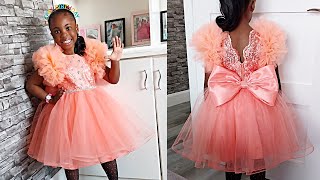 HOW TO MAKE BALL GOWN WITH RUFFLE SLEEVE45YEARS OLD [upl. by Gonagle913]