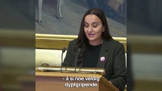 🦌 Seher Aydar om fornorskning og vindkraft i samiske områder  Stortinget 12112024 [upl. by Natasha]