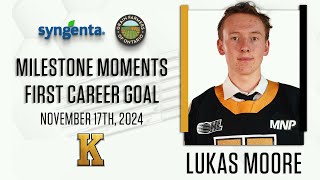 OHL Milestone  First Career Goal  Lukas Moore [upl. by Ahcilef]