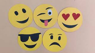 How to make Paper Emojis  DIY Smiliy Emojis For Room Decoration  Making easy emojis with Paper [upl. by Schwitzer]