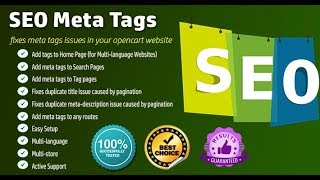 SEO Meta Tags for OpenCart  Installation and Setup Demonstration [upl. by Harding472]