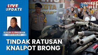 Resahkan Warga Malang Polisi Hancurkan Ratusan Knalpot Brong Hasil Operasi Zebra Semeru 2024 [upl. by Nylesaj]