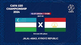 Uzbekistan  Tajikistan  CAFA U20 CHAMPIONSHIP 2024 [upl. by Pulcheria967]