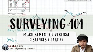 CE Board Exam Review Elementary Surveying  Measurement of Vertical Distances Part 2 [upl. by Natsirc]