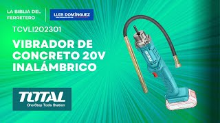 ¡Innovación en Construcción Reseña del Vibrador de Concreto 20V Inalámbrico TOTAL TCVLI202301 [upl. by Einnov413]