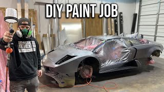 Doing a DIY Paint Job On My Lamborghini Murcielago Just Days Before SEMA [upl. by Alysa144]