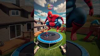 Trampoline bouncing  Spiderman vs Joker vs Venom vs Captain America brawlstars spiderman joker [upl. by Awhsoj]