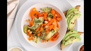 Easy Carrot Cucumber Ribbon Salad [upl. by Colline55]