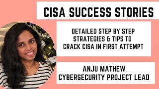 CISA SUCCESS STORIES  ANJU MATHEW CYBERSECURITY PROJECT LEAD cisa2024 cisa cisatraining [upl. by Anoif600]