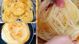 Karachi Famous Lachha Paratha Multi Layered Paratha Bun ParathaIncredibly Simple amp Fast [upl. by Aikemit124]