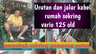 RANGKAIAN JALUR KABEL SEKRING VARIO 125 FI oldsusunan sekring vario125 fipasang rumah sekring [upl. by Declan188]