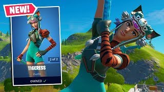 NEW TIGERESS Skin Gameplay in Fortnite [upl. by Ydnerb319]