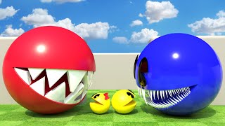 Pacman Vs Blue Metal Monster Pac [upl. by Qifahs176]