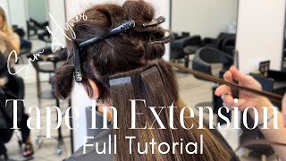 Beginner Guide To The Perfect TapeIn Install How To Apply TapeIn Extension Correctly tapinhair [upl. by Johny724]