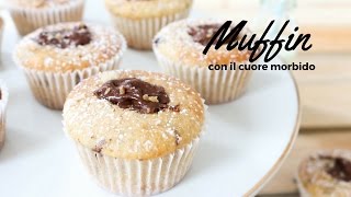 MUFFIN con il cuore morbido di Nocciolata  SENZA UOVA  SENZA BURRO [upl. by Nidraj]