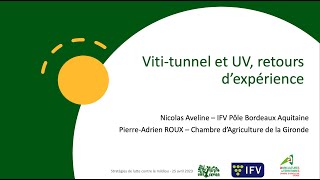 Vititunnel et UV retours dexpérience [upl. by Gavra]