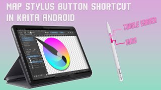 How to map Stylus pencil button shortcut in Krita Android [upl. by Magas]