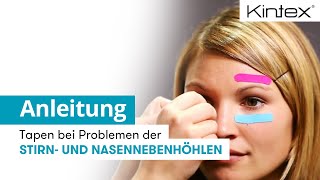 Tapen bei Problemen der Stirn und Nasennebenhöhlen  Kintex® Anleitung zum Kinesiologie Tapen [upl. by Shanahan98]