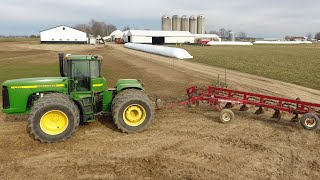 Spring Plowing with Big John Deere Tractor and 8 Bottom Plow  Let’s Go [upl. by Irianat]