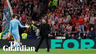 Diego Simeone criticises Atlético Madrid ultras and Courtois for Madrid derby disturbance [upl. by Ilka]