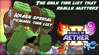 Rivals of Aether 2 Kragg Special Pummel Tier List [upl. by Esnohpla782]