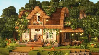 Minecraft 💖 Aesthetic Cottagecore House Tutorial  Cottage  Mizunos 16 Craft Resource Pack [upl. by Garson96]