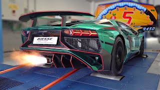 Lamborghini Aventador SV feat Capristo Straight Pipes on the DYNO  The most BRUTAL sounding V12 [upl. by Annoyed]