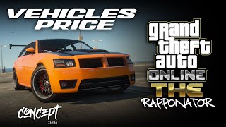 GTA Online  The Rapponator Cars and Prices  Concept Legendary Motorsports [upl. by Clemmie]