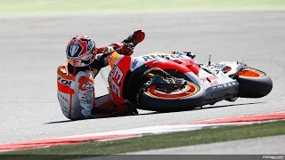 MotoGP 2014  Marc Marquez crash at Misano [upl. by Liartnod238]