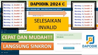 CARA CEPAT MENGATASI INVALID DAPODIK 2024C LANGSUNG SINKRON DARI AWAL [upl. by Darcie654]